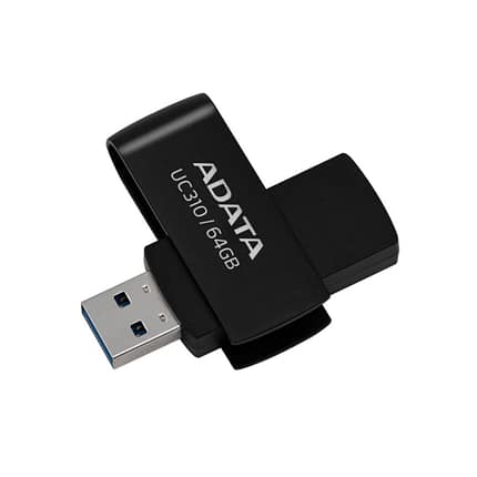 Adata USB bellek UC310 64 GB Usb3.2 Gen1 Siyah (Black) Flash Bellek